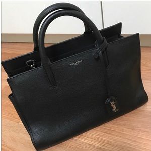 Saint Laurent cabass leather satchel